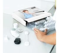 BABYGO® Kit di sicurezza per bambini di alta qualità, per casa e cucina | Serrature magnetiche di per bambini | Cinghie per bidone frigorifero | Protezioni per angoli | Tappi per porte | Bianco