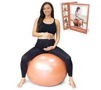 BABYGO® Palla da parto per gravidanza, maternità, travaglio e yoga + il nostro libro di gravidanza da 100 pagine, esercizio, piano di nascita e recupero (Terracotta, 75cm)