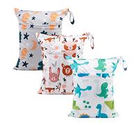 babygoal Borse per Pannolini in Tessuto per Neonati, Borse da Viaggio Lavabili, Borsa da Spiaggia, Piscina, Borsa Sportiva per Costumi da Bagno e Abbigliamento bagnato con Due Tasche con Cerniera