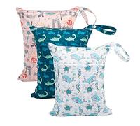 babygoal Borse per Pannolini in Tessuto per Neonati, Borse da Viaggio Lavabili, Borsa da Spiaggia, Piscina, Borsa Sportiva per Costumi da Bagno e Abbigliamento bagnato con Due Tasche con Cerniera