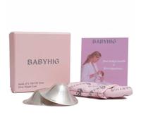 BABYHIG The Orginal Silver Nursing Cups - Scudi per capezzoli per allattamento al seno, protezione per capezzoli per allattamento al seno, protezione per capezzoli per allattamento al seno, senza