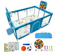 BabyJoy Parco giochi per bebè 120 x 180 cm - culla con recinzioni, tappeto pieghevole, palline e bersaglio