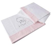 babyline 015006002 - Set di lenzuola di culla, Unisex, colore: Rosa