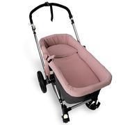 Copri navicella mussola 100% cotone + copriletto + cuscino mussola 100% accessori set 3 pezzi. Prodotto in Spagna. Ipoallergenico, traspirante, ipermorbido (rosa trucco)