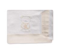 Babyline Lenzuola per lettino invernale in corallina, extra morbido, 50 x 80 cm, ideale per l'inverno, con piano di lavoro e federa, colore: beige