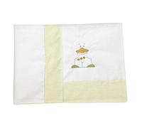 Babyline Lenzuolo 100% cotone, ipoallergenico, traspirante ed ecologico. Morbido al tatto. 3 pezzi (lenzuolo, lenzuolo con angoli e cuscino). 100% produzione Spagna. (Pato Ombrello, Minicuna 80 x 50)