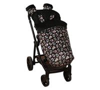 Babyline Lovely Skull - Sacco per sedia con guanti, unisex, colore: Nero
