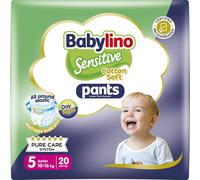 Babylino Sensitive Cotton Soft Pannolini Mutandina Taglia 5, Pants Jun