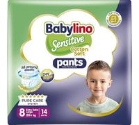 Babylino Sensitive Cotton Soft Pannolini Mutandina Taglia 8, Pants XXL (20+ Kg), 14 Unità