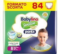 Babylino Sensitive Cotton Soft Pannolini Mutandina Taglia 8, Pants XXL (20+ Kg), 84 Unità