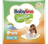 Babylino Sensitive Cotton Soft, Pannolini Neonato Taglia 1, Newborn (2