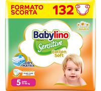 Babylino Sensitive Cotton Soft, Pannolini Taglia 5, Junior (11-16kg),