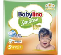 Babylino Sensitive Cotton Soft, Pannolini Taglia 5+, Junior Plus (12-1
