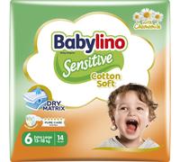 Babylino Sensitive Cotton Soft, Pannolini Taglia 6, Extra Large (15-30