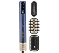 BaByliss Air Wand, Asciugacapelli, Piastra Lisciante e Styler - Blu | De capelli bagnati e asciutti spazzola, Nessun danno da calore, ultraleggera, con tecnologia ionica, 3 accessori, AS6553E