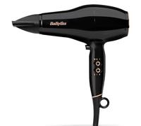 BaByliss Asciugacapelli con motore AC Professionale da 2300W, Phon Capelli, Funzione ionica anti-crespo, 3 temperature, 2 velocità, nero, D5245E