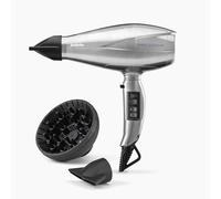 BaByliss 6000E - Asciugacapelli Digitale, 2200 W, Funzione Ionica, 2 Temperature, 2 Velocità, Diffusore e Concentratore
