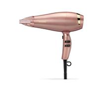 BaByliss 5336PE Asciugacapelli Rose Gold 2100W, Funzione ionica anti-crespo, leggero, asciugatura rapida, concentratore, 3 temperature/2 velocità, tasto aria fredda, filtro rimovibile, cavo da 2.2m