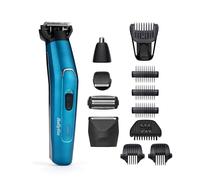 Babyliss - Kit multiuso per viso e corpo in acciaio giapponese 12 in 1, con tagliabordi per naso e toelettatura, 100% impermeabile