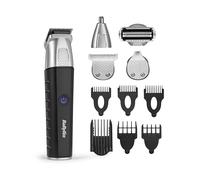 BaByliss Lithium Power MT812U - Multi-Trimmer 11 in 1, kit per la toelettatura senza fili, con regolabarba e tagliacapelli per naso, impermeabile, regalo per uomo, nero/grigio