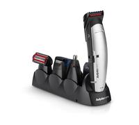BaByliss Multikit Grooming 10 in 1, per barba viso e corpo, multi-uso, Lame W-Tech, Grigio-nero, E837E