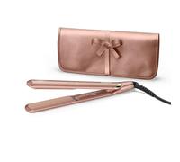 Conair 2598PE Piastra lisciante Rose Gold in ceramica, multi-voltaggio, riscaldamento ultra-rapido in 15 secondi, 3 impostazioni di temperatura fino a 235°C, EU