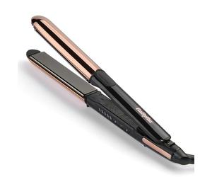 BaByliss Piastre e arricciacapelli Straight And Curl Brilliance, Piastre in vero titanio per una scorrevolezza fluida, Design ionico e curvo in metallo, Riscaldamento rapido in 15 secondi, 5 impostazi