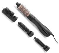 BaByliss Spazzola ad aria calda 1200W 4 accessori, Asciugatura, styling e volume, 3 temperature, funzione ionica anti-crespo, AS122E