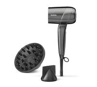 BaByliss Titanium Shine Phon Capelli - NUOVO 2025, Diffusore per Asciugacapelli, Potente e Compatto, Ergonomico, Ionico Anti-Crespo, 3 Impostazioni di Calore e 3 di Velocità, Argento, D6200DE
