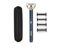 Recortadora y afeitadora de barba - BABYLISS - X-Blade Super-X Metal - Sin cable - 45 min de duración de la batería - 4 peines - Edición dorada y azul marino