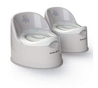 BABYLON Vasino per bambini con coperchio Giant anti scivolo Vasino per bambini wc, colore: grigio set 2 pezzi