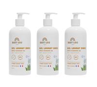 BABYLOU CARE | Gel detergente delicato 3 x 500 ml | Pulisce viso, corpo e capelli | 98% di ingredienti di origine naturale | Adatto per pelli sensibili e dermatologicamente testato | Made in France