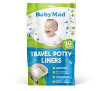 BabyMad Fodere usa e getta da viaggio ecocompatibili e biodegradabili, da usare con tanti diversi vasini (confezione da 30)