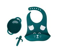 Babymoov set pappa 6-12 mesi 3 pezzi first'isy cane blu