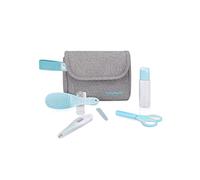 Babymoov A032003 Trousse per L’igiene del Bambino, 6 Accessori con Termometro Digitale per Bambini, Grigio