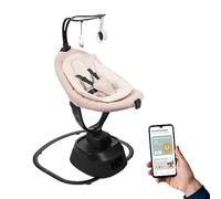 Babymoov Swoon Evolution Connect - Sdraietta Neonato Elettrica Max 9 Kg Dondolo Altalena per Neonati Bluetooth colore Mokka