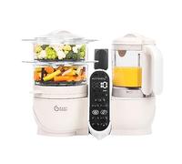 Babymoov Nutribaby(+), Cuocipappa 6 in 1, cuocivapore, frullatore, grande capacità per i bambini, ideale per batchcooking, garanzia a vita - Mineral Beige