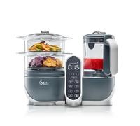 Babymoov Nutribaby+, Cuocipappa Multifunzione 6 in 1, Cuocivapore, Frullatore, Grande Capacità per i Bambini, Fino a 10 Pasti Preparati Contemporaneamente , Grigio