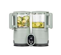 Babymoov Nutribaby, frullatore e vaporizzatore in vetro 4 in 1 per alimenti per bambini, cuocipappa per lo svezzamento, riscaldatore, scongelatore | In vetro & acciaio inox