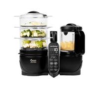 Babymoov Nutribaby(+) XL - Grande capacità 2,9 L - Fino a 14 pasti in 1 ciclo, 6 funzioni in 1-2 cestini a vapore, diversificazione alimentare, frullatore fornello per bambini, nero