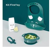 Babymoov Set pasto 6-12 mesi 3 pezzi, FIRSTISY Dog Blue