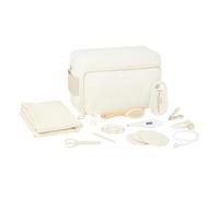 Babymoov Set per l'Igiene e Cura del Bambino, 11 Accessori - Beige | Kit Toilette Neonato con Taglia e Lima Unghie, Spazzola, Mussole - Pochette Elegante - Regalo Nascita - Pratico per Viaggio
