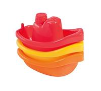 babynova Battelli da Bagno - Giocattoli educativi per neonati e bambini - da 3+ mesi - Set da 3 pcs - Sviluppo delle capacità motorie - Giocattolo da bagno - Senza BPA - Rosso, Giallo, Arancione