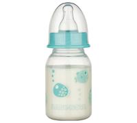 babynova Biberon 120ml con tettarella in silicone a flusso lento anti-colica per neonati - Prodotto in Germania - Senza BPA - Pesci