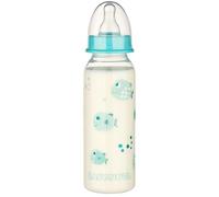 babynova Biberon 240ml con tettarella in silicone a flusso medio anti-colica per neonati - Prodotto in Germania - Senza BPA - Pesci
