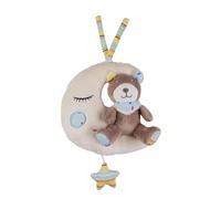 babynova Carillon Orso con Luna, Da 0 Mesi, Aiuta i Bimbi ad Addormentarsi, Carillon con Musica Ninna Nanna di Brahms, Concilia il Sonno, Si Appende e si Tira, Regalo Nascita Battesimo Bambini