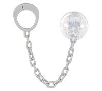 babynova Catena per Ciuccio con Clip e Anello Adattatore - Portaciuccio per Bambini - Compatibile con Qualsiasi Ciuccio - Accessorio per Passeggino - Essenziale per Neonati - Senza BPA - Stelle blu