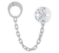 babynova Catena per Ciuccio con Clip e Anello Adattatore - Portaciuccio per Bambini - Compatibile con Qualsiasi Ciuccio - Accessorio per Passeggino - Essenziale per Neonati - Senza BPA - Punti blu