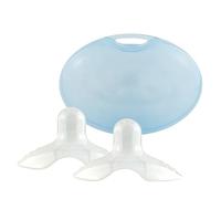 babynova Paracapezzoli Allattamento - Confezione da 2 Pezzi - Protezioni per Capezzoli in Silicone Riutilizzabili con Custodia di Trasporto Igienica - Per un Allattamento Confortevole - Senza BPA