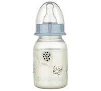 babynova Set di Biberon 120ml (3 pezzi) con tettarella in silicone a flusso lento anti-colica per neonati - Prodotto in Germania - Senza BPA - Elefanti